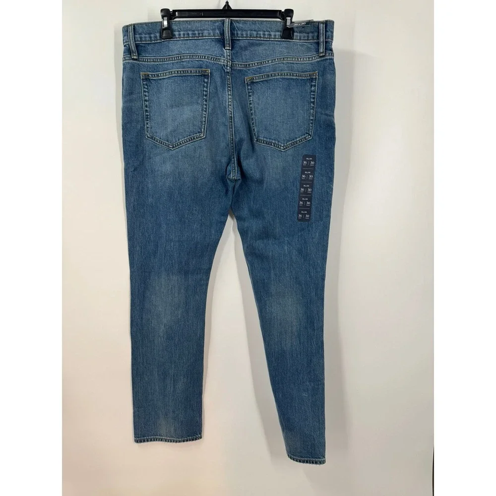 J Crew Mens Slim Vintage Flex Jeans Medium Wash Size 36x30‎